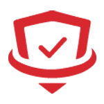 Shield check icon for email protection